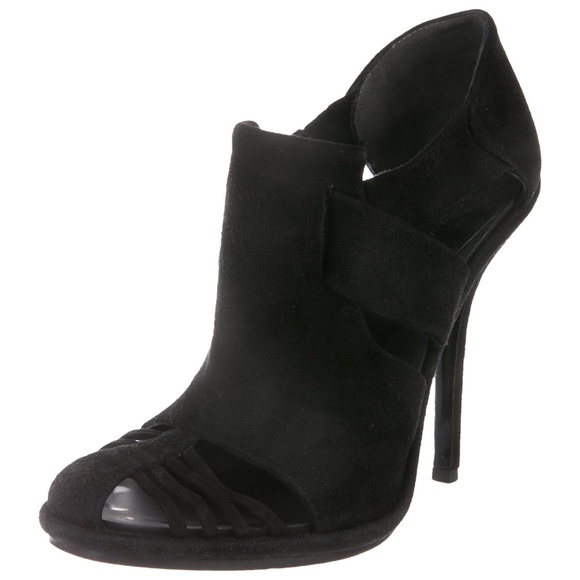 BALENCIAGA Suede Round-Toe Booties - Picture 1 of 12